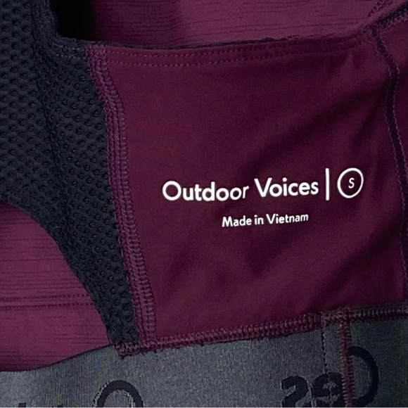 Outdoor Voices Doing Things Bra In Eggplant Purple Size Small - Picture 3 of 5